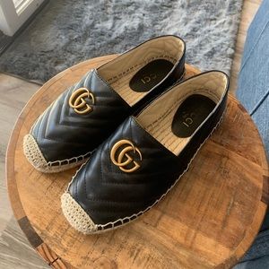 Black espadrilles, size 9